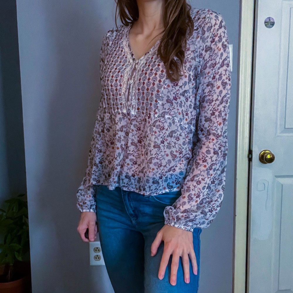 Sheer Hollister Top